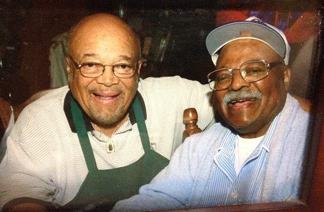 “Brother” Red Holloway and me, hanging out in the early 90’s. Photo Credit: Gwen Terry